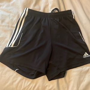 black adidas shorts